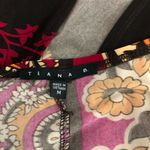 Tiana B . Shift Dress Womens Medium Black Paisley Slit Sleeve Boat Neck Pullover Photo 10