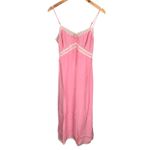 J.Crew Babydoll Pintuck Lace Trim Slip Dress Crepe de Chine Pink Satin XXS NWT Photo 5