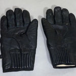 Obermeyer  Black leather Quilted womens unisex ski Gloves vintage Small medium Photo 0