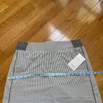 Athleta  Brooklyn Textured Pull On Skort Gray Ivory Stripe Size 16 NEW Photo 13
