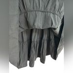 AQUA Women’s Lightweight Tiered Poplin Black Cotton Midi Sun Dress Pockets Sz XS Photo 5