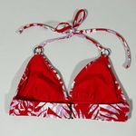 Red Purple Floral Bikini Top Bathing Suit Size M ♥️✨ Size M Photo 3
