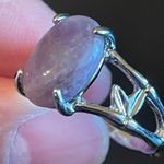 Exquisite purple amethyst S925 silver ring size 10 Photo 6