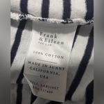 Frank & Eileen Patrick Popover Henley Top Shirt Pullover Black White Striped Size L Photo 2