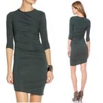 Helmut Lang  Nova green jersey ruched dress Photo 1