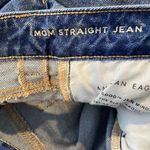 American Eagle  Mom Straight Jean Blue Jeans High Rise Denim Ripped Size 2 Womens Photo 5
