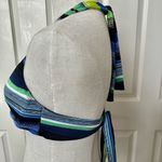 Jag blue and green stripe bikini bathing suit top Size undefined Photo 2