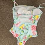 Cupshe Tummy Control  Women’s One Piece Swimsuit Floral Lemons Girl Shelf Bra NWT Photo 7