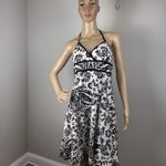 Speechless  Y2K Sundress Juniors Size 9‎ Black White Floral Print Halter  Cotton Photo 1