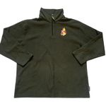 Winnie the‎ Pooh Disney Piglet Fleece 1/4 Zip Pullover Sweater Adult Large Green Photo 0