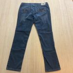 Ymi  Jeans Women's Skinny Mid Rise Size 13 Blue Dark Wash Denim Embroidered Pocke Photo 1