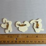 3 Vintage Disney Mickey Mouse Donald Duck Pluto Pins Lot Walt Disney Productions Yellow Photo 4