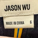 Jason Wu  Navy & Yellow Striped Balloon Sleeve Maxi Dress Size 6 Runway 2021 Photo 6