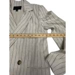 Banana Republic Long&Lean Cream Striped Blazer Sz 8 Women's Linen Blend #QR7-6 Photo 4