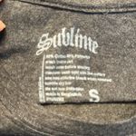 Sublime  Women's Short-Sleeve Sun Graphic Shirt Black Heather Size Small EUC Photo 4