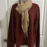 Kenneth Cole  Cashmere Silk Fringe Tassel Scarf Women’s One Size, Camel Tan color Photo 0