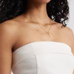 BP Night out Cotton Foldover Strapless Minidress in white size XS Photo 6