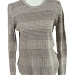 eight eight eight  Tan and White Sweater Medium Photo 0