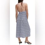 Mango Bloggers Favorite Crossback Floral Sundress Blue Sold Out NWOT Photo 1