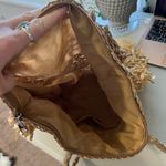 MW Tan Natural Fiber Straw Fringe Raffa Crochet Square Tote Shoulder Bag Photo 2