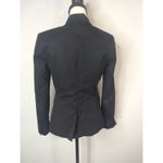 Theory  Black Cotton Blend Single Breasted One Button Blazer Corporate Women's 6 Photo 4