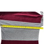 Flirtitude  Women’s NYC Velour 1/4‎ Zipper Sweatshirt Burgundy Gray Size XS Photo 5