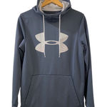 Under Armour Hoodie Sweatshirt Womens Size Small Gray Sweater Pull Over Blue Photo 1