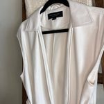 Marc New York NWT  cream faux leather belted collared vest Photo 1