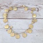 Nine West Bracelet Gold Tone Circle Design - Fair Condition Photo 1