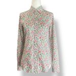 Liberty for J.Crew Floral Button Down Shirt Long Sleeve White Red Green Cotton 0 Photo 1