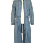 Eddie Bauer Vintage Western 100% Cotton Prairie Maxi Denim Jean Dress M Photo 0
