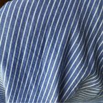 BeachLunchLounge Blue & White Seersucker Off-Shoulder Relaxed Blouse, Size L Photo 10