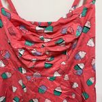 Torrid Coral Cupcake Print Sweetheart Midi Dress Poplin Fit Flare NEW 00 10 Photo 6