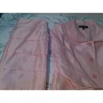 Kasper Women Career Skirt suit Size 10 Pink Satin Three Button Up Top Photo 7