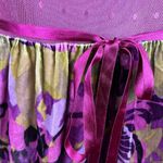 Free People Floral Velvet and Mesh Ruffle Mini Dress Small Photo 4