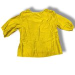 Women Short Sleeve Floral Embroidery Shirt Blouse Peasant Boho Summer Casual XL Yellow Photo 3