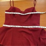 Black Halo Belen Tiered Ruffle Spaghetti Strap Mini Dress in Mulberry size 10 Photo 6