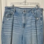 American Eagle  Outfitters Distressed High Rise Blue Curvy Mom Jean Size 18S Photo 1
