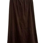 Napa Valley Petites Brown Corduroy Skirt Button Front Midi Size 10P Vintage Y2K Photo 1