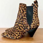 Veronica Beard calf hair animal print brown black mid heel ankle boots 9.5 Photo 7