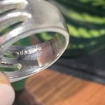 Lia Sophia  Riviera Blue Shades 3 Cushion Glass Stones Silver Tone Ring 8.5 Photo 3