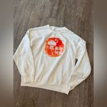 Golden Hour White Sweatshirt with Orange Graphic Size L Photo 6