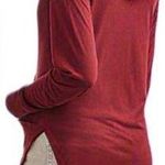 Jerry Leigh tee shirt size large Love arrow Long Sleeve Graphic maroon pocket Photo 1