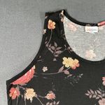 LuLaRoe  Tank Top Womens XL Black Floral Sleeveless Stretch Shirt Casual 95% Poly Photo 4