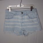 Bullhead 7 High Rise Lace Trim Light Wash 90s Jeans Shorts Blue Size undefined Photo 1