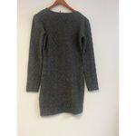 United Colors Of Benetton Benetton long sweater dress Womens M Gray Knit wool blend Crew Neck Cozy Prep Photo 1