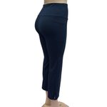 Jockey Activewear Leggings Slit Crop Flare Athletic Yoga Pants Womens Small Blue Photo 6