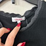 Goldie Lewinter Sleevless Pointelle Trim Rib Dress in Black Sz M Photo 3