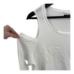 Michael Lauren  White Long Sleeve Open‎ Shoulder Top Size Large New Photo 2