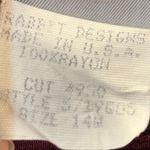 Vintage Rabbit Rabbit‎ Rabbit Rayon Slip Dress Womens M USA Made Maroon Gold Purple Size M Photo 12